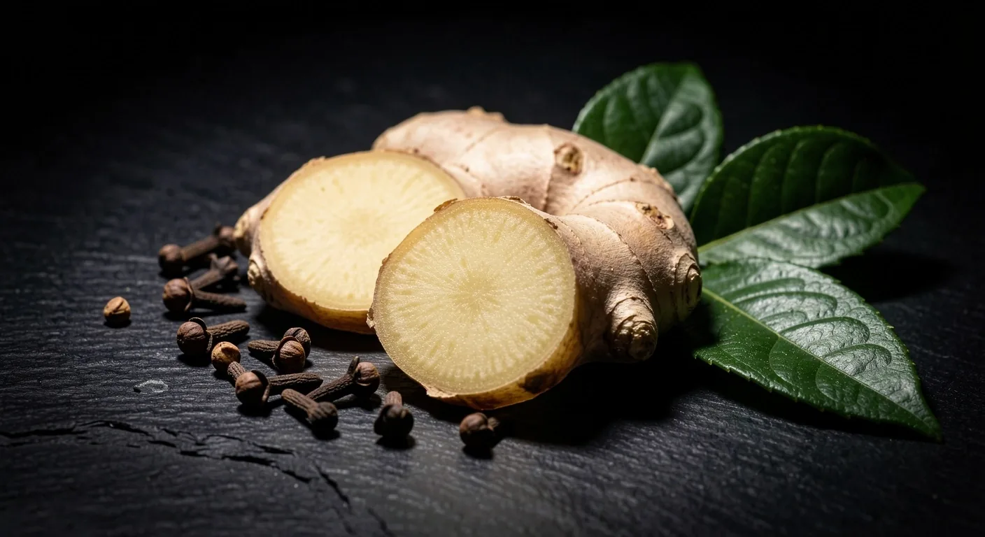Natural botanical ingredients under clinical lighting